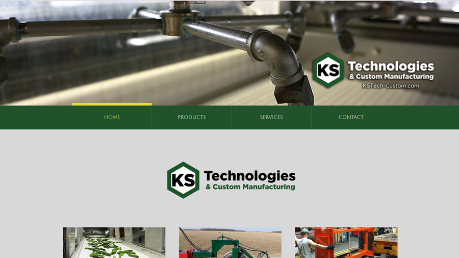 KS Tech Custom web site screen shot