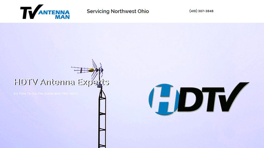 TV Antenna Man web site screen shot